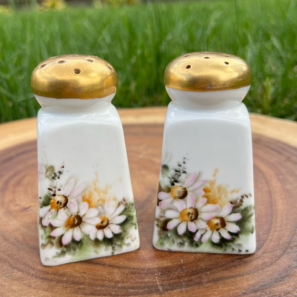 Vintage Nippon Floral Salt and Pepper Shakers